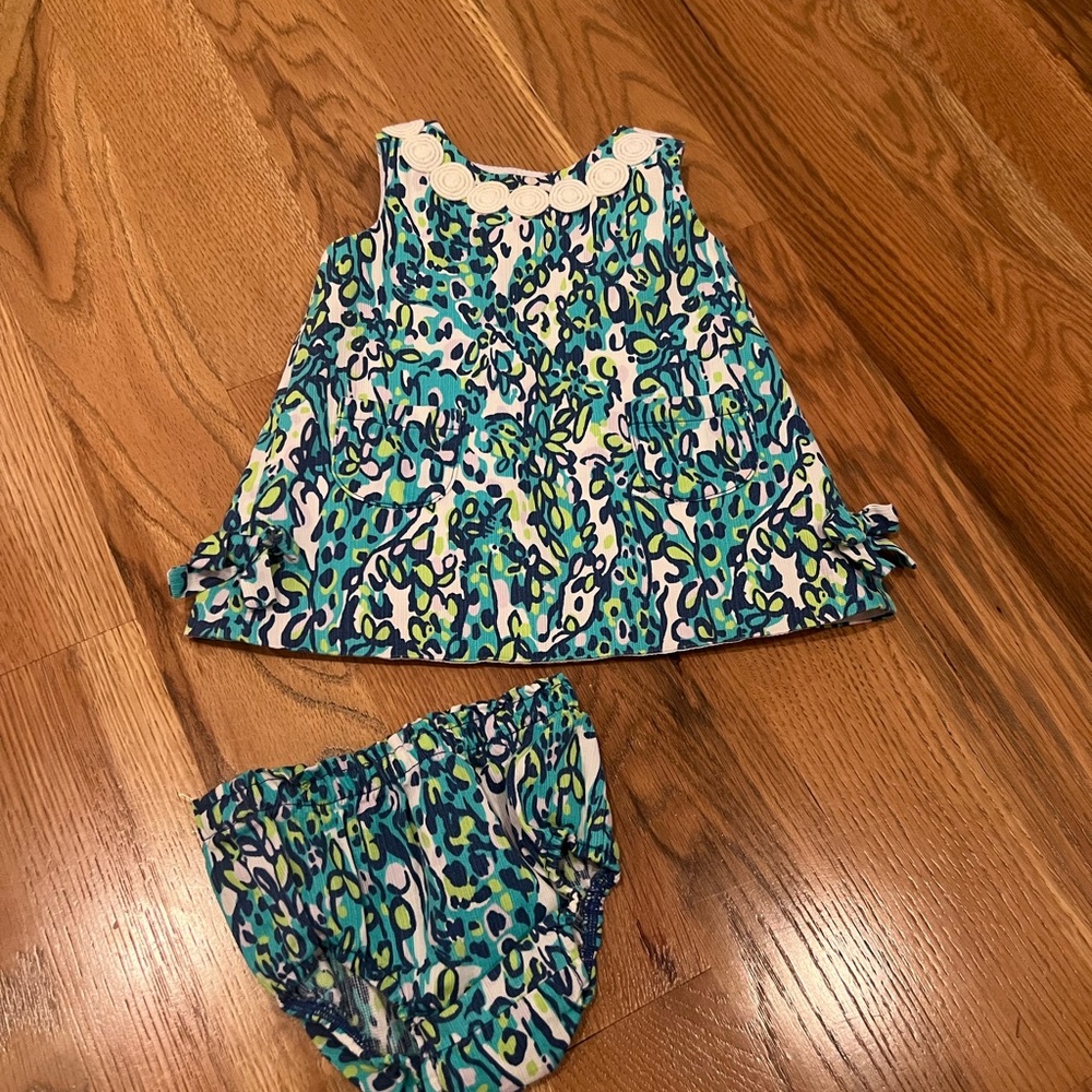 Lilly Pulitzer Blue and Green Kids Matching Set